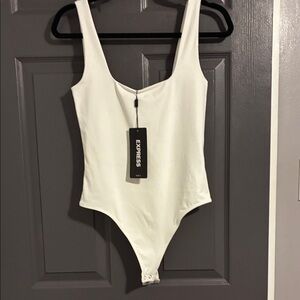 Express Ivory Sleeveless Bodysuit